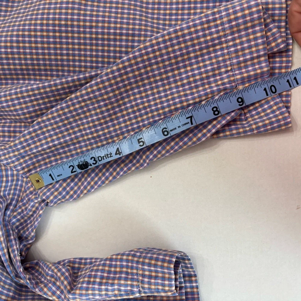 J. Crew flat front‎ Men's 10 inch inseam Blue Checkered Shorts sz 32